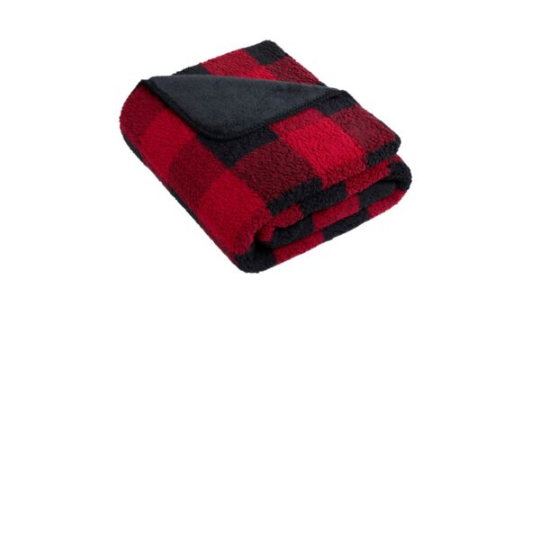 Port Authority Double Sided Sherpa/Plush Blanket BP48 Double Sided Sherpa/Plush Blanket Thumbnail