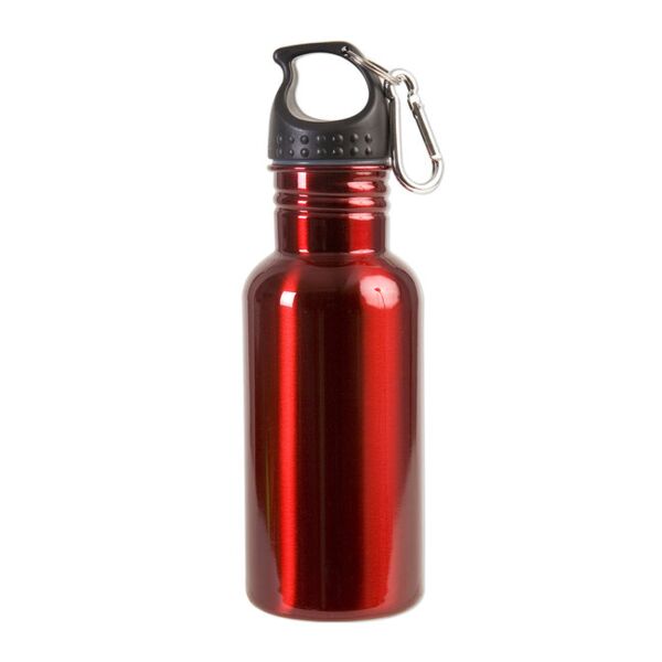 Prime Line 17oz Stainless Steel Adventure Water Bottle With Carabiner MG901 17oz Stainless Steel Adventure Water Bottle With Carabiner Thumbnail