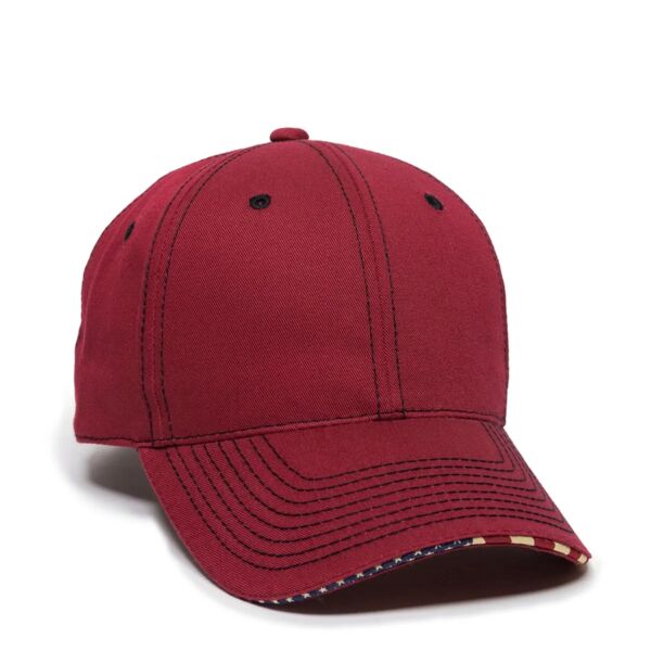 Outdoor Cap Structured Twill W/Flag Sandwich Visor USA-800 Structured Twill W/Flag Sandwich Visor Thumbnail