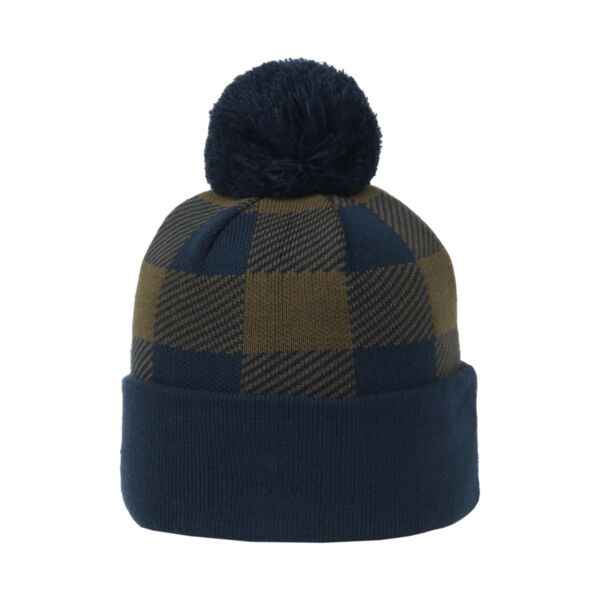 Outdoor Cap Plaid Watch Cap with Pom KNF-PLD Plaid Watch Cap with Pom Thumbnail