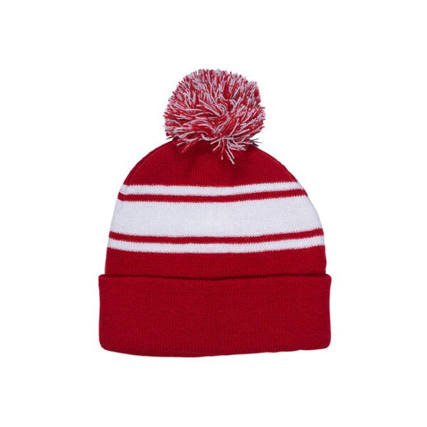 Prime Line Knit Beanie With Pom Pom AP115 Knit Beanie With Pom Pom Thumbnail