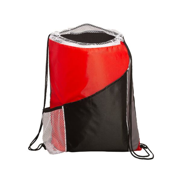 Prime Line Sprint Angled Drawstring Sports Bag With Pockets BG212 Sprint Angled Drawstring Sports Bag With Pockets Thumbnail