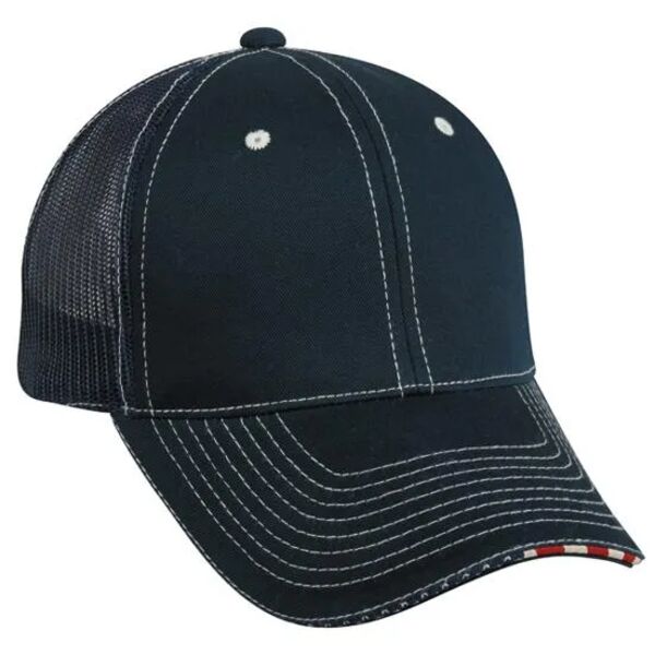 Outdoor Cap Twill Mesh Back W/Flag Sandwich Visor USA-800M Twill Mesh Back W/Flag Sandwich Visor Thumbnail