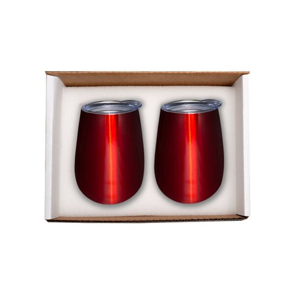 Prime Line Duo Vacuum Insulated Stemless Wine Tumbler Gift Set PL-8239 Duo Vacuum Insulated Stemless Wine Tumbler Gift Set Thumbnail