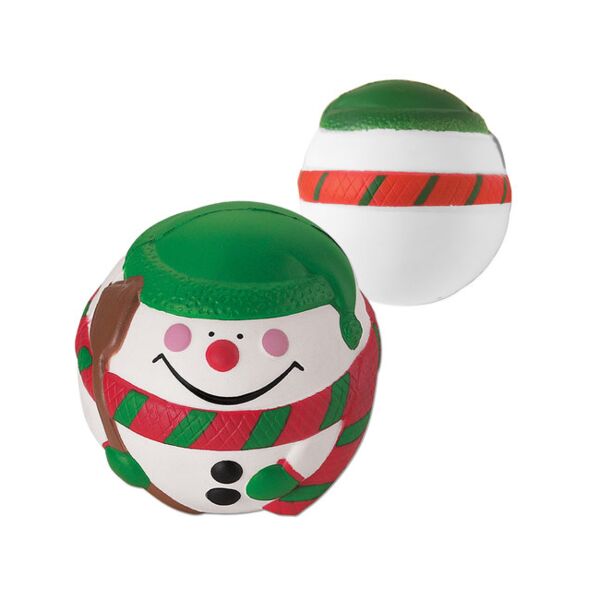 Prime Line Happy Holiday Snowman Shape Stress Ball SB960 Happy Holiday Snowman Shape Stress Ball Thumbnail