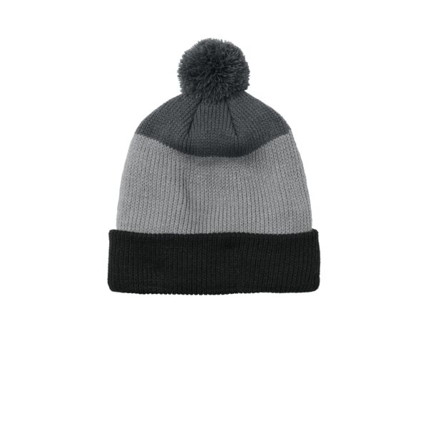 Port Authority Cozy Striped Pom Beanie C979 Cozy Striped Pom Beanie Thumbnail