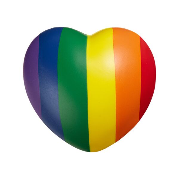 Prime Line b.free Rainbow Pride Heart Shape Stress Ball SB515 b.free Rainbow Pride Heart Shape Stress Ball Thumbnail