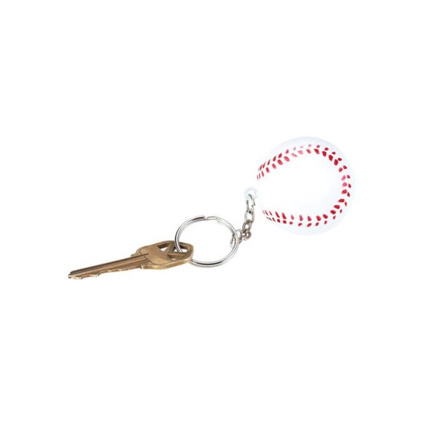 Prime Line Baseball Shape Stress Ball Keychain SB614 Baseball Shape Stress Ball Keychain Thumbnail