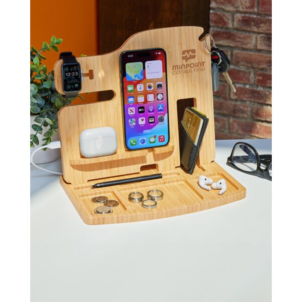 Prime Line Portia Bamboo Charging Valet Station WC010 Portia Bamboo Charging Valet Station Thumbnail