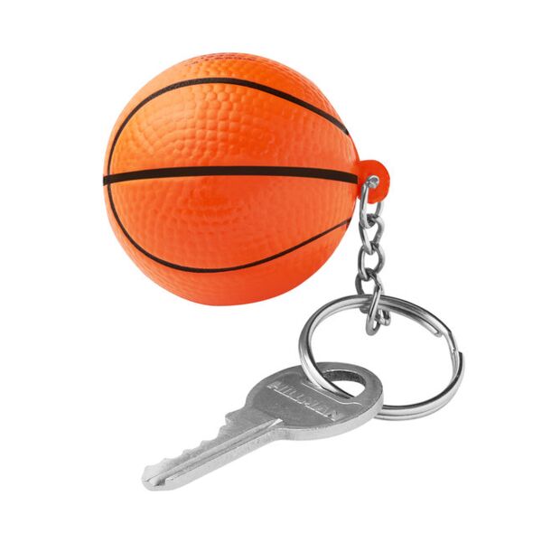 Prime Line Basketball Shape Stress Ball Keychain SB613 Basketball Shape Stress Ball Keychain Thumbnail