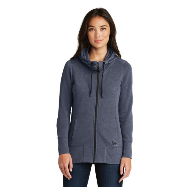 Women's Tri Blend Fleece Full Zip Hoodie Thumbnail