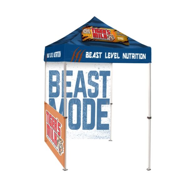 5 ft Pop Up Canopy Tent Back Wall and 2x Sidewall with Print Thumbnail