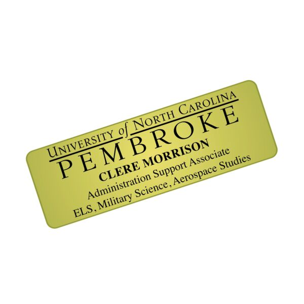  Name Badge UNCP - 1.5" x 3" - Magnet Back Thumbnail