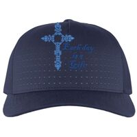 Perforated 5-Panel Trucker Snapback Cap Thumbnail