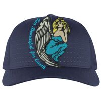 Perforated 5-Panel Trucker Snapback Cap Thumbnail