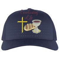 Perforated 5-Panel Trucker Snapback Cap Thumbnail